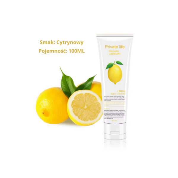 Lubrykant nawilżający na bazie wody o smaku cytrynowym w butelce 100 ml