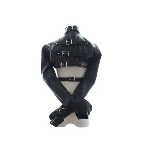 Seksowna skórzana kurtka bondage BDSM top dla kobiet
