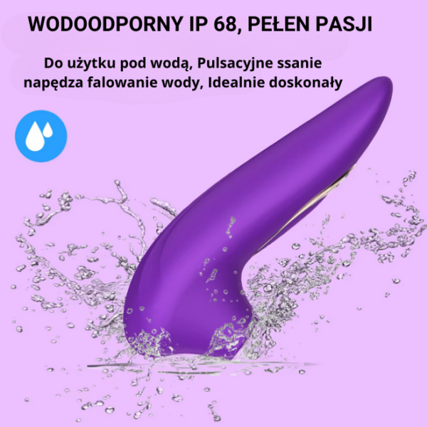 Wodoodporny Wibrator Ssący Pingwinek – silikonowy stymulator łechtaczki w wannie