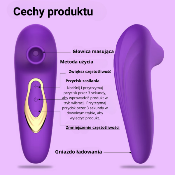 Silikonowy Wibrator Ssący Pingwinek – stymulator łechtaczki z technologią ssania